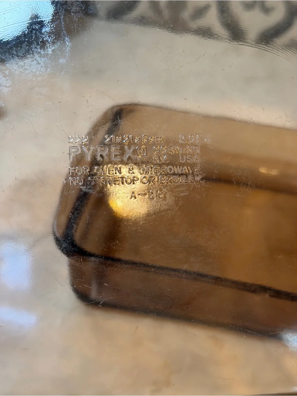 VINTAGE Corning-Pyrex Amber Glass Baking Dishes- Set of Two-EUC